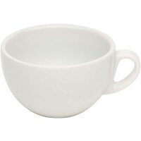 6er XL Cappuccino-Tassen Set - Weiß, 280 ml, Porzellan, dickwandig, spülmaschinenfest, italienisches Design - 6-teiliges Kaffee-Tassen Set
