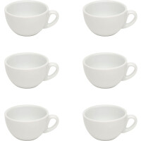 6er Cappuccino-Tassen Set - Weiß,  gallery