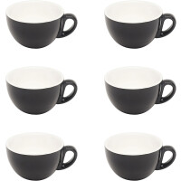 6er Cappuccino-Tassen Set - Schwarz, 200 gallery