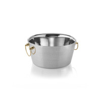 Champagnerkühler mit Messinggriffen gallery