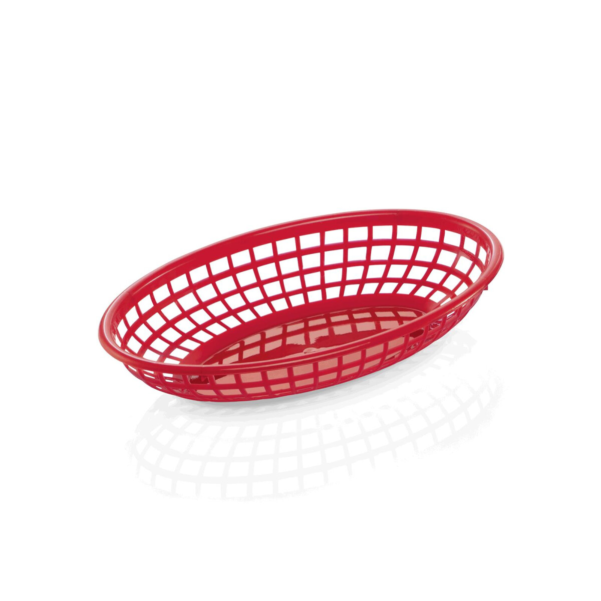 Tischkorb oval 23,5 x 14,5 x 4,5 cm, rot, Polyethylen, 12...