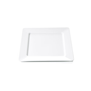 Teller flach 28 x 28 cm, weiß, Serie Melamine
