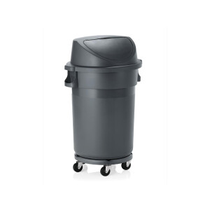 Abfallbehälter mit Push-Deckel, Ø 55 cm, 120 L
