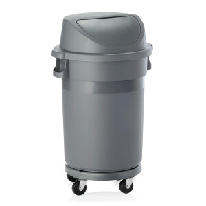 Abfallbehälter mit Push-Deckel, Ø 49 cm, 80 L