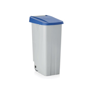 Abfallbehälter mit blauem Deckel, 110 L