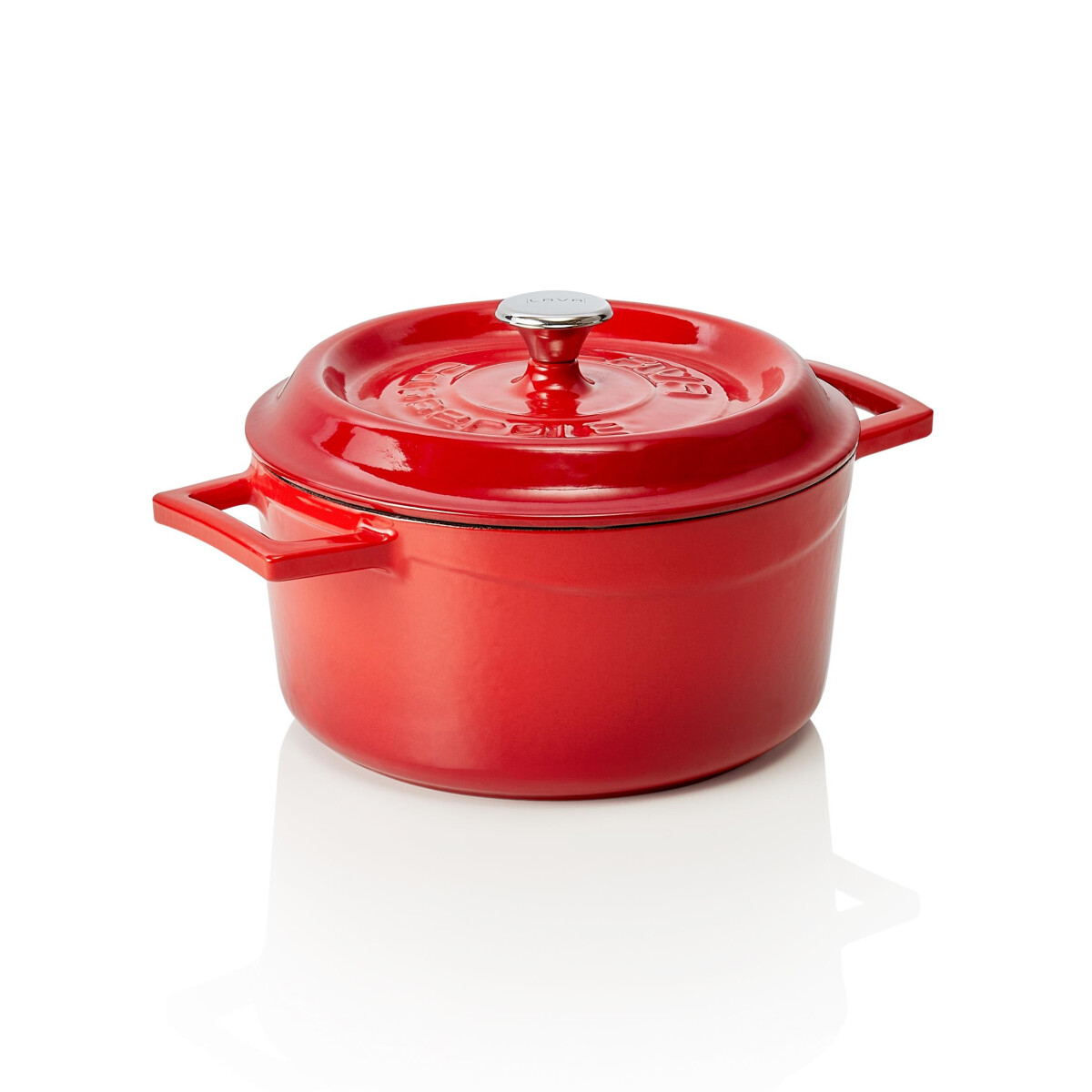 Cocotte Lava Ø 21 cm, rot, Gusseisen emailliert,...